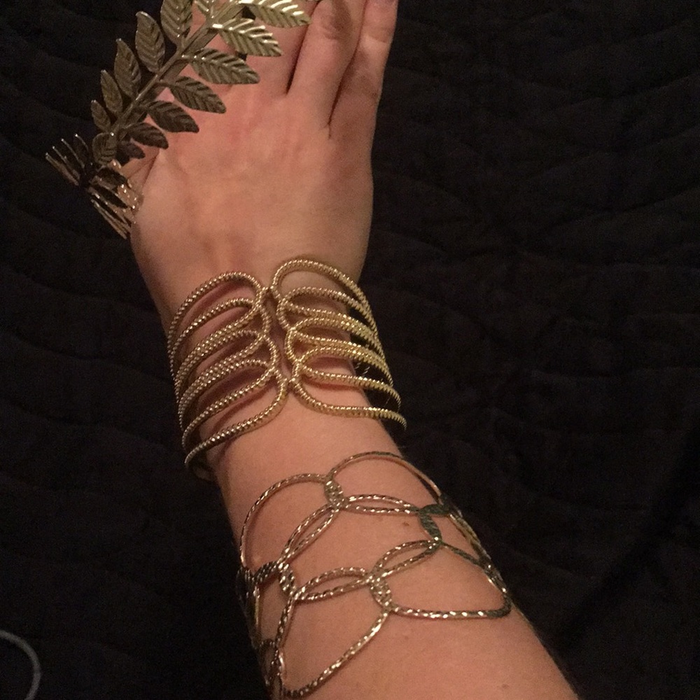 Gold Goddess Headband and Bracelets